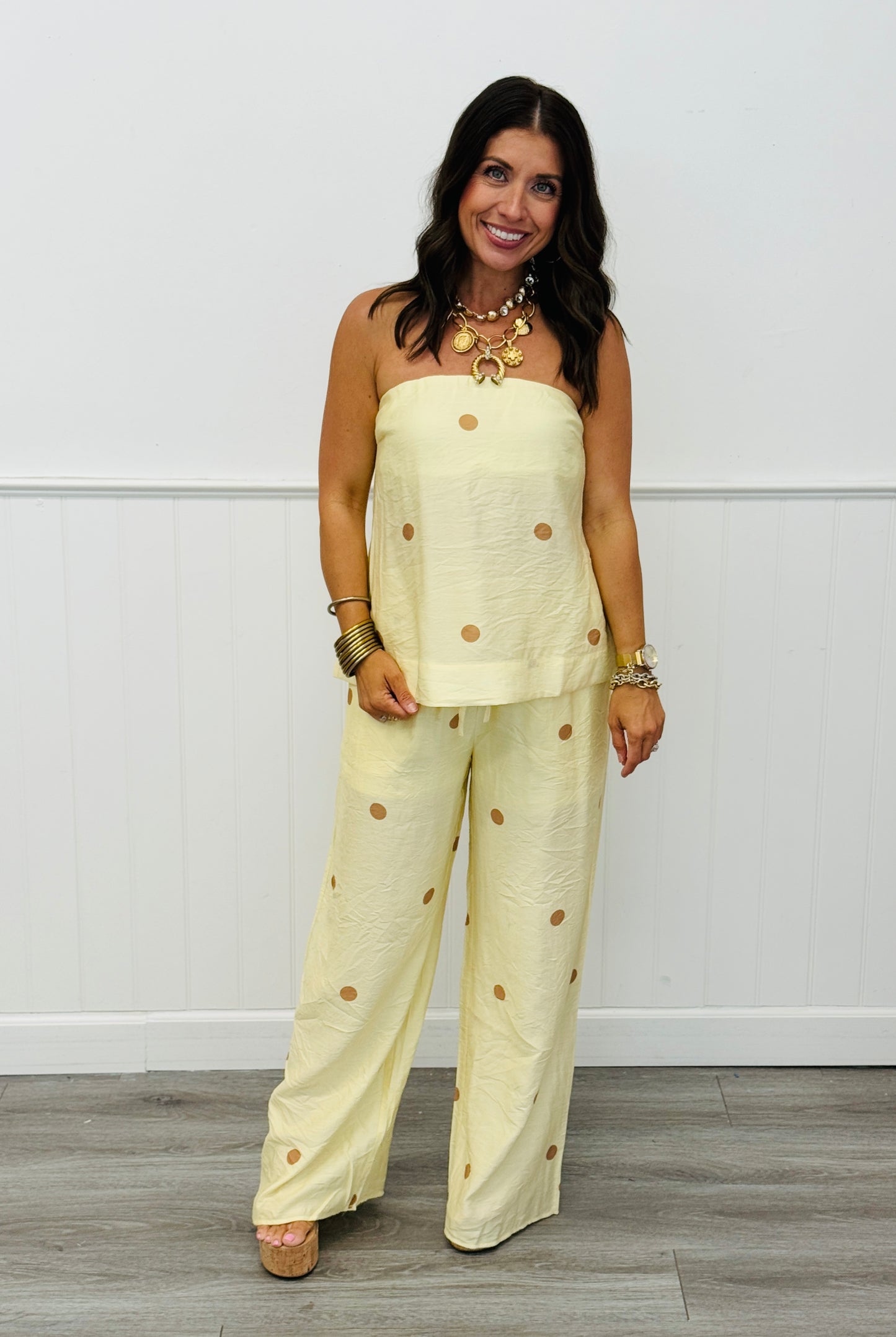 Polka Dot Drawstring Pants (Reg.) -3 Colors