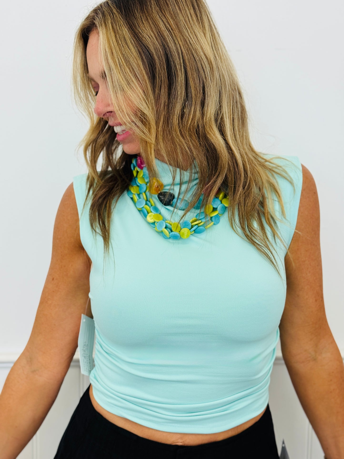 Ruched Sleeveless Top (Reg.) - 3 Colors