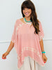 Boho Embroidered Cropped Kaftan Top (2 Colors)