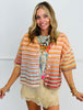 Mocha Mix Striped Button Up Cardigan (Reg.)