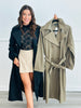 Button Up Cotton Trench Coat (Reg.)- 2 Colors