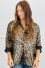 Leopard Button Down Long Sleeve Blouse (Reg. and Plus)