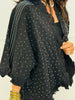 Black Chambray Rhinestone Cardigan (Reg.)