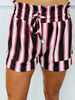 Neapolitan Stripes Runway Paperbag Shorts (Reg. and Plus)
