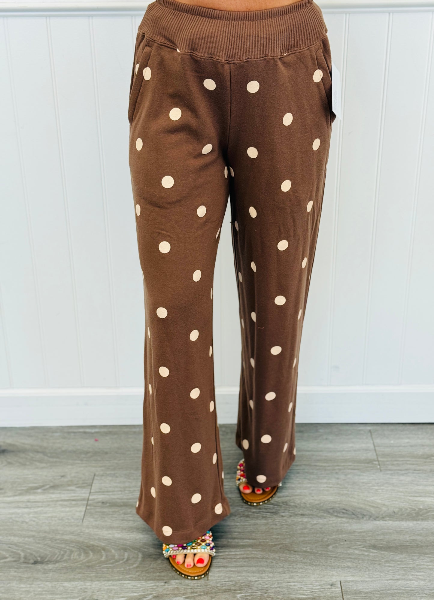 Mocha Polka Dot Pants (Reg. & Plus)