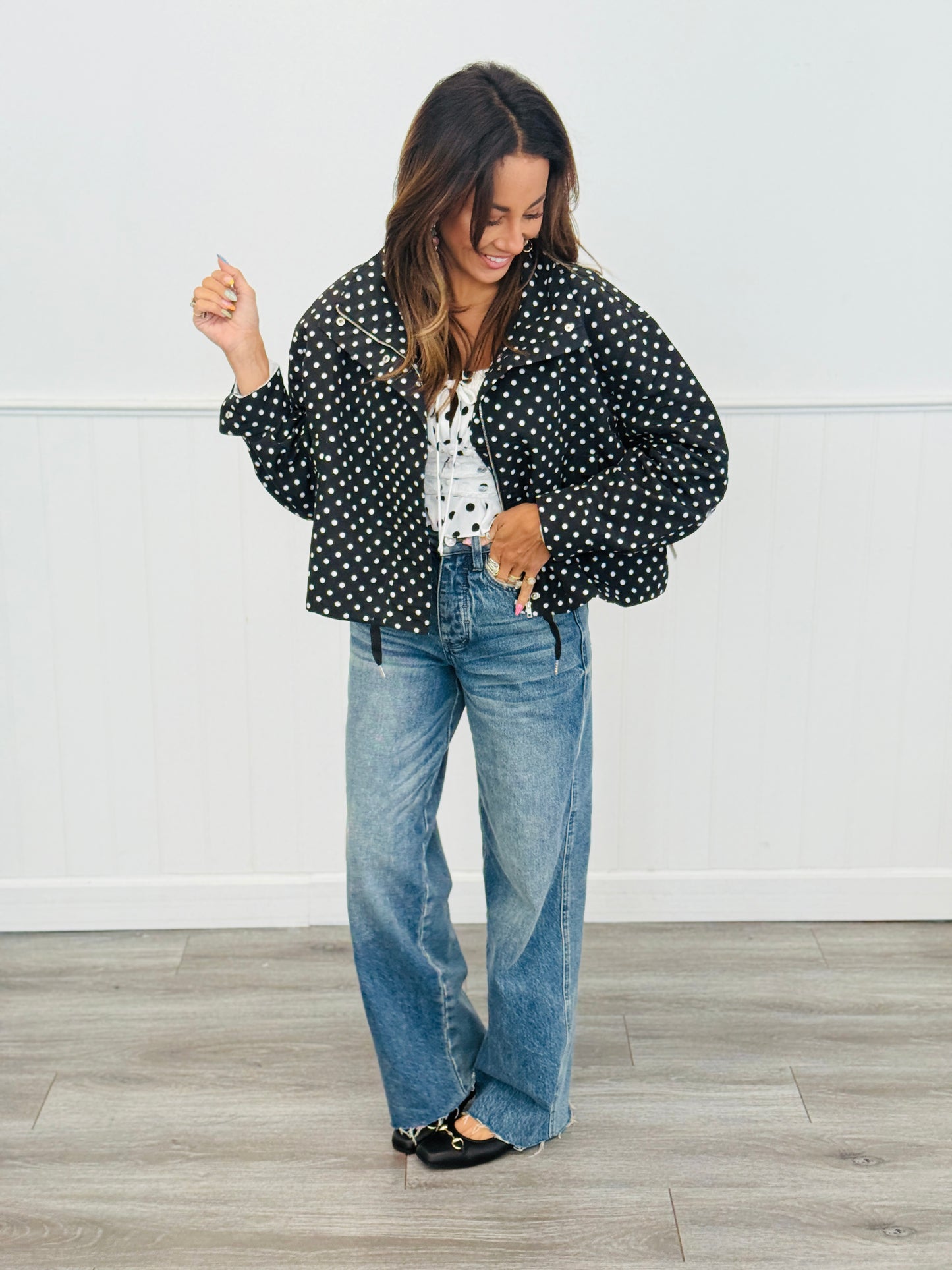 Black Polka Dot Jacket (Reg.)