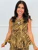 Brown Zebra Print Sleeveless Top (Reg.)