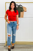 Waist Length Tee Top (Reg.)-3 Colors