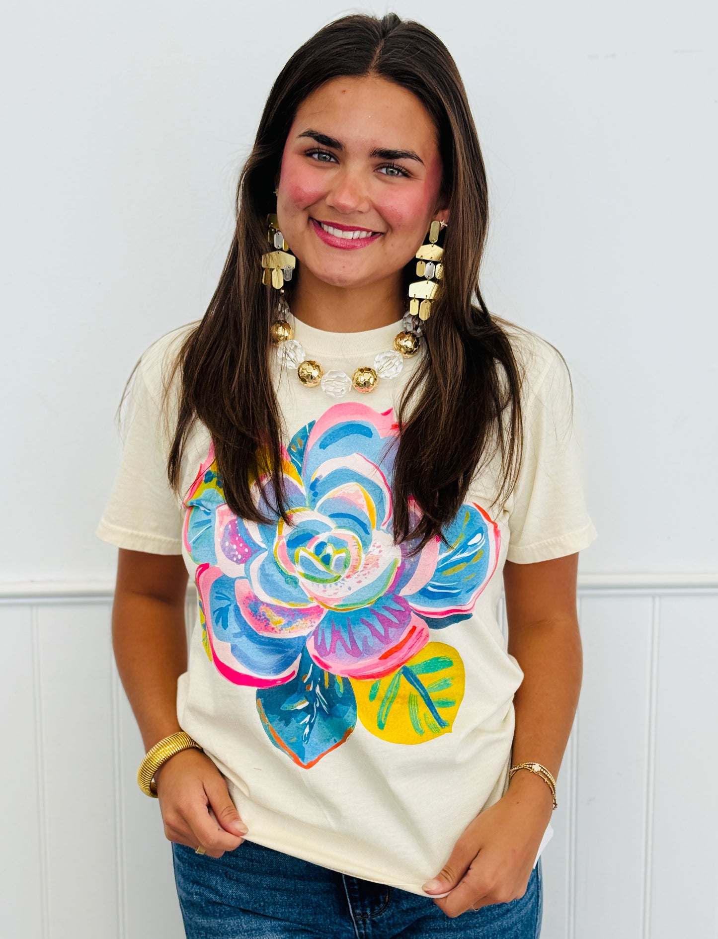 Bloom In Color Graphic Tee (Reg. and Plus)