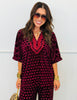 Tonal Polka Dot Velvet Blouse (Reg.) - 4 Colors