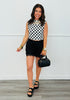 Mid Dot Mock Neck Top (Reg & Plus)-2 Colors
