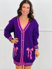 Purple Ribbons And Bows Cardigan (Reg. and Plus)