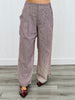 Red Brown Striped Wide Leg Pants (Reg.)