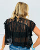Lace Sheer Neck Tie Blouse (Reg.) - 2 Colors