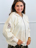 Oli & Hali Cream Back Twist Zip Up Hoodie Jacket (Reg.)