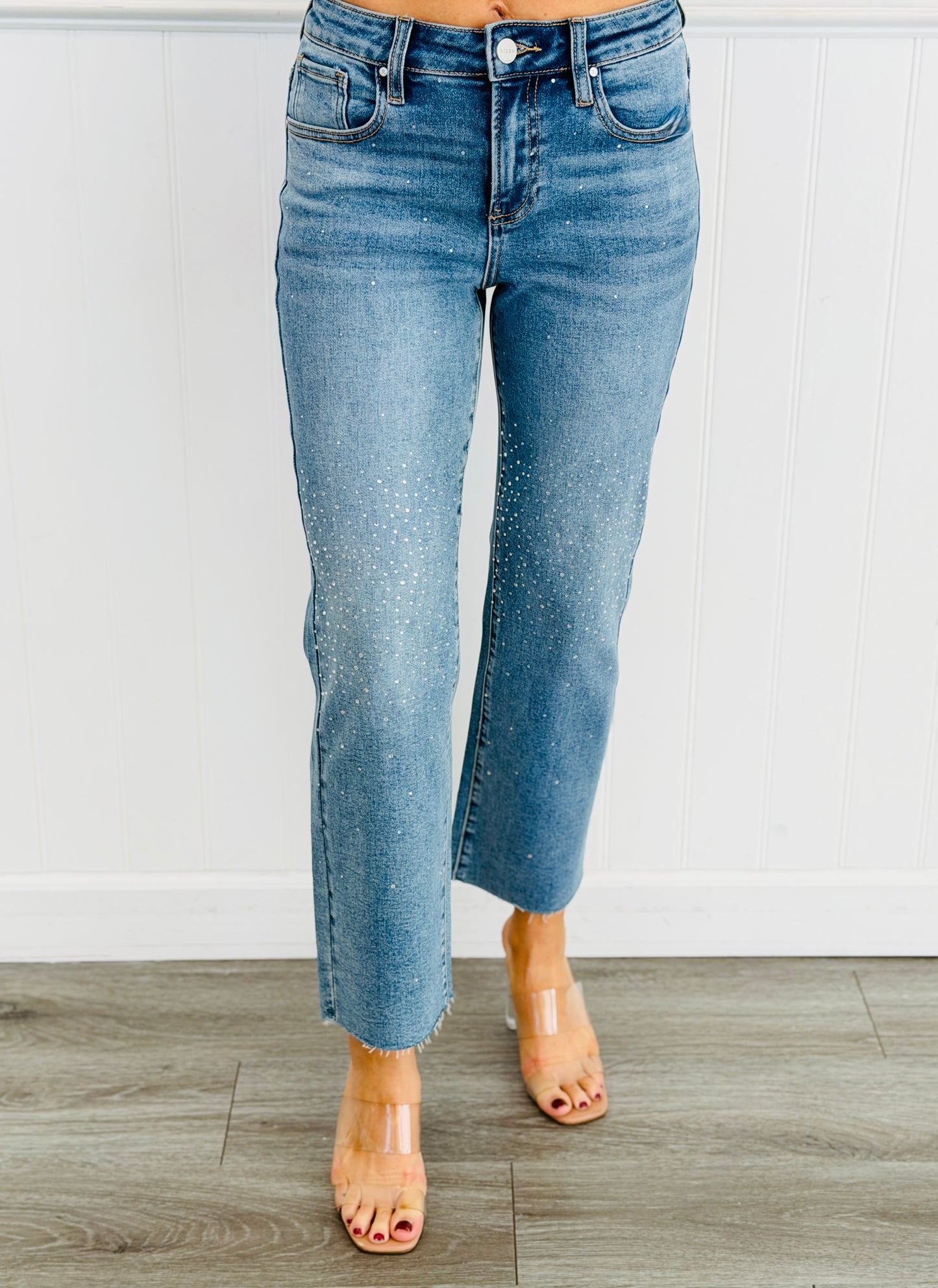 Risen Diamond Dust Rhinestone Jeans (Reg & Plus)