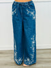 Floral Embroidered Denim Shirt & Pant Set (Reg.)
