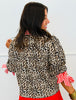 Leopard/Red Stripes Cassidy Tie Sleeve Top (Reg. and Plus)