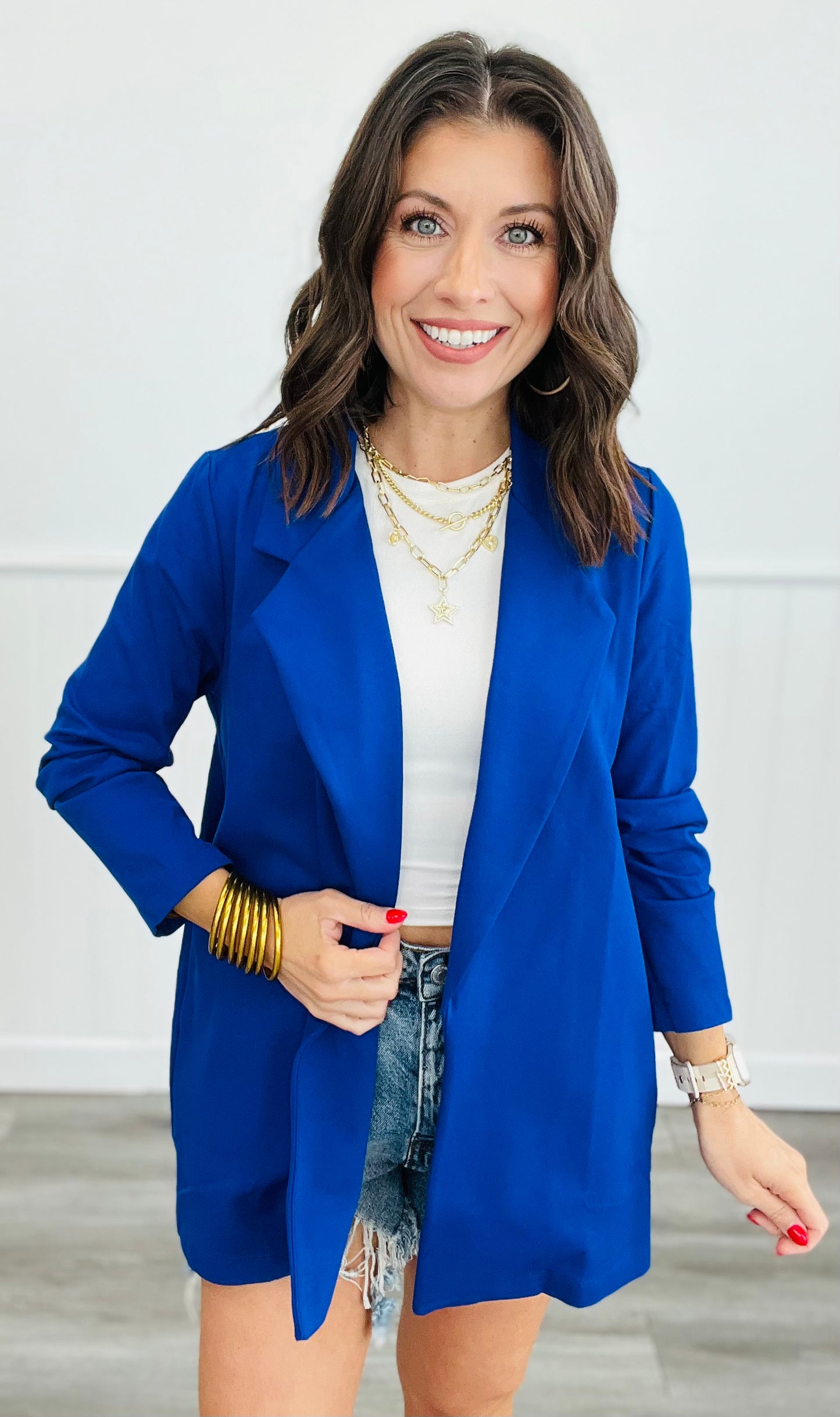 Dear Scarlett Magic 3/4 Sleeve Blazer (Reg. and Plus) - 9 Colors