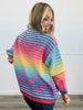 Rainbow Striped Button Down Cardigan (Reg.)