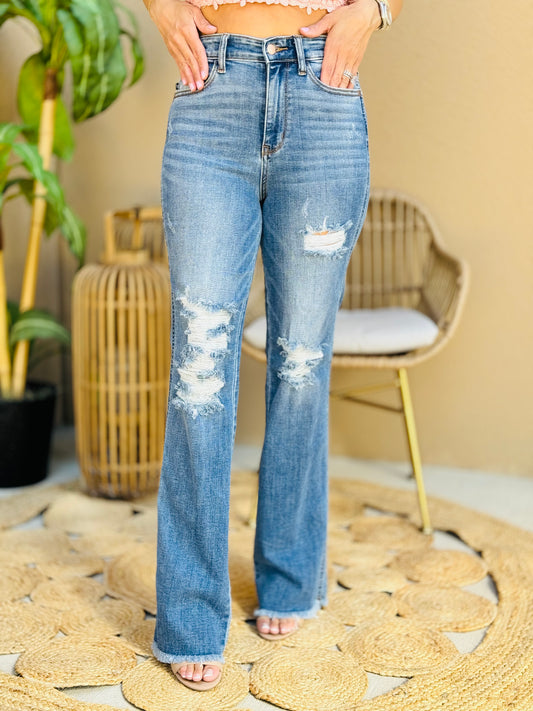 Judy Blue Dreaming Of You Frayed Bootcut Jeans (Reg. and Plus)