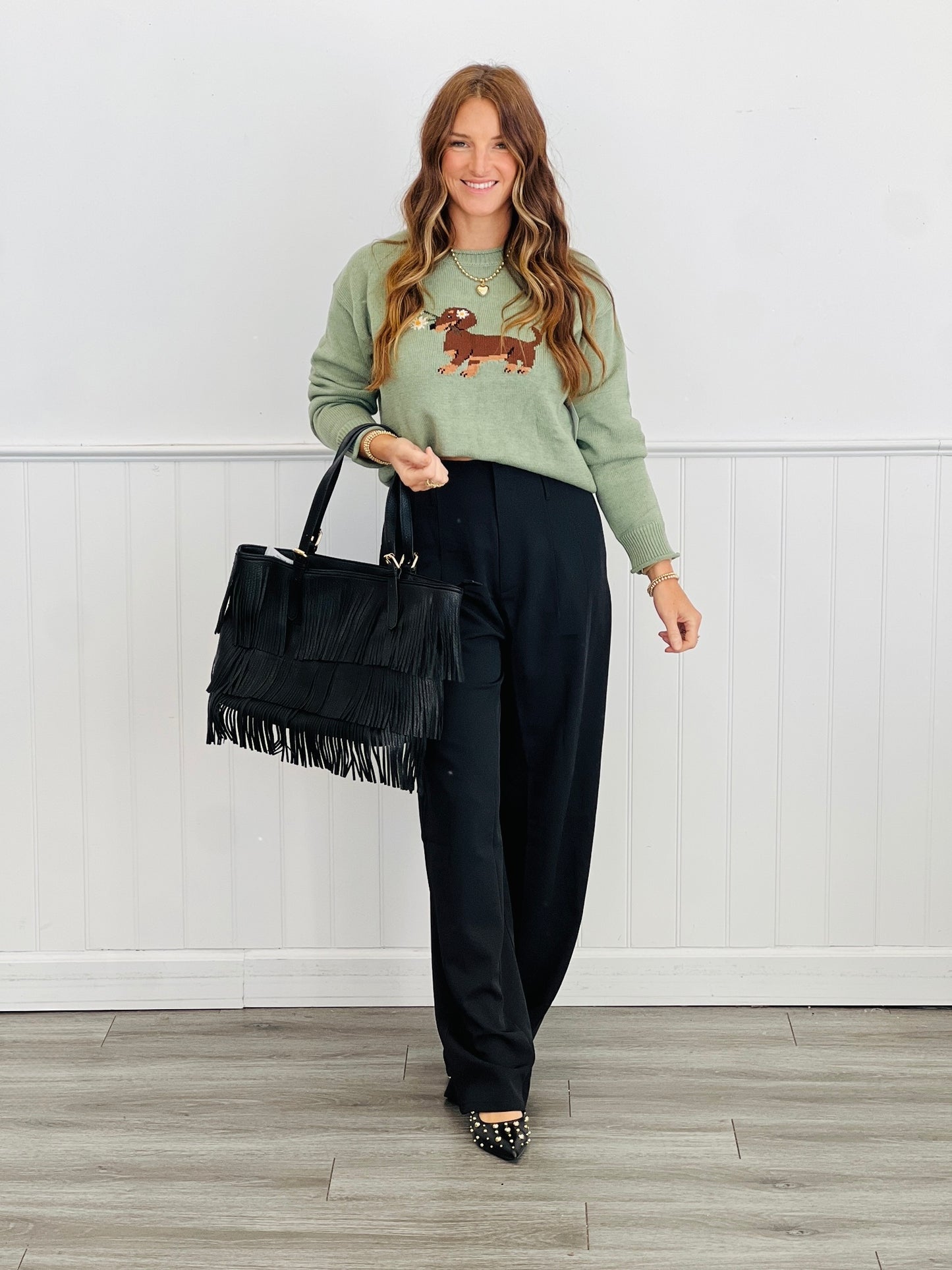 High Waist Wide Leg Pants (Reg.)- 2 Colors