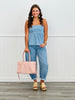 Light Denim Print Cami Top (Reg & Plus)