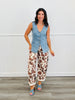 Washed Denim Button Down Vest Top (Reg.)-2 Colors