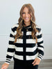 Striped Button Up Cardigan (Reg) - 3 Colors