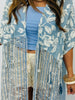 POL Powder Blue Loose Weave Tassel Midi Cardigan (Reg.)