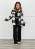 Black Textured Woven Pants (Reg)