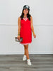 Red Sideline Tunic Biker Set (Reg. and Plus)