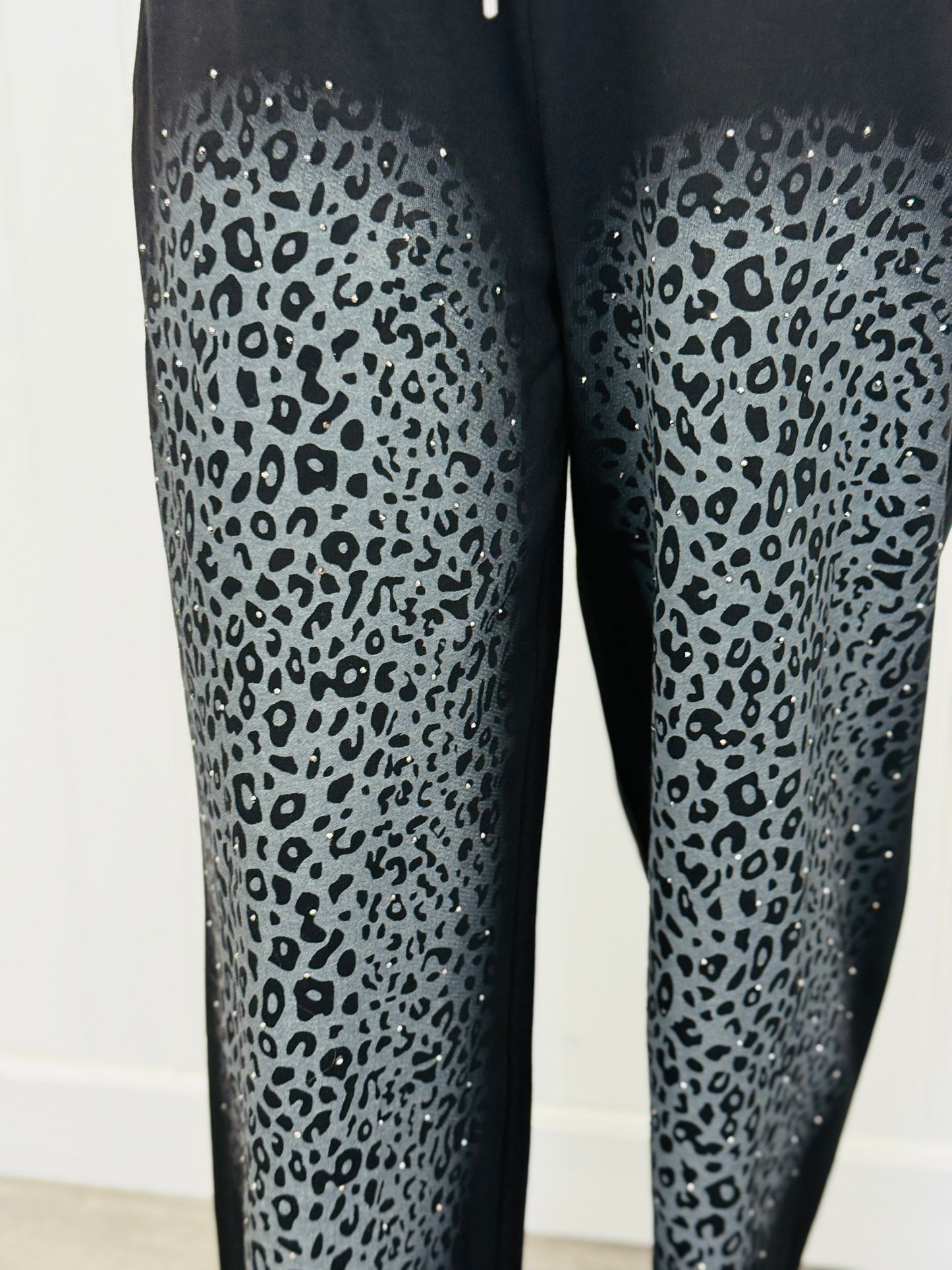 Black Leopard Fade Jogger Pants (Reg & Plus)