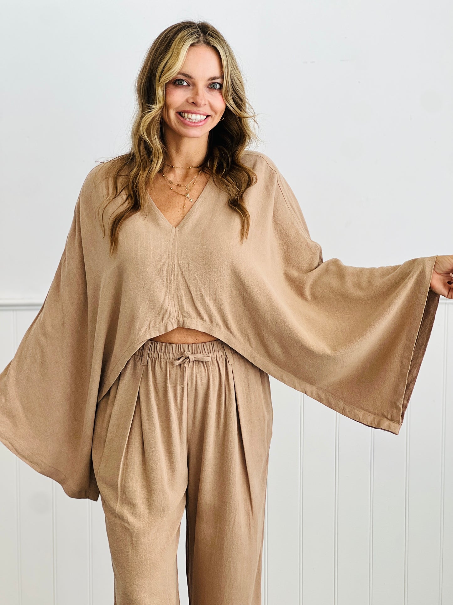 Camel Pullover Top & Pants Set (Reg.)