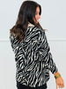 Black Zebra Printed Blazer (Reg. and Plus)