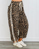 Leopard Bow Tie Elastic Hem Pants (Reg & Plus)