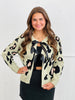 Duo Front Tie Leopard Sweater Cardigan (Reg)-2 Colors