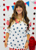 Ivory/Navy Stars & Gingham Top (Reg & Plus)