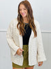 POL Powder Cream Chenille Pearl Studded Sweater Cardigan (Reg.)