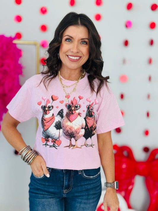 Daily Deal! Valentine Chickens Graphic Tee (Reg. & Plus)