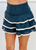 Dark Navy Lace Tiered Skort (Reg.)