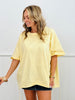 Yellow Asymmetric Drawstring Oversized Tee (Reg. and Plus)