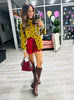 Olive Polka Dot Shirt & Short Set (Reg & Plus)