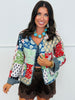 Quilted Patch Reversible Cotton Jacket  (Reg. and Plus)