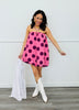 Pink Retro Chic Polka Dot Mini Dress (Reg.)