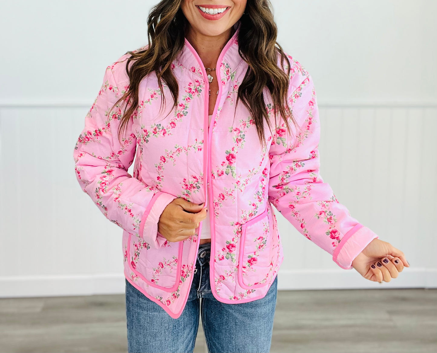 Floral Quilted Jacket (Reg) - 2 Colors