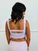 Gingham Print Ruched Bra Top (Reg.)-2 Colors