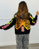 Queen Of Sparkles Black Multi Sequin Skeleton Cardigan (Reg. and Plus)