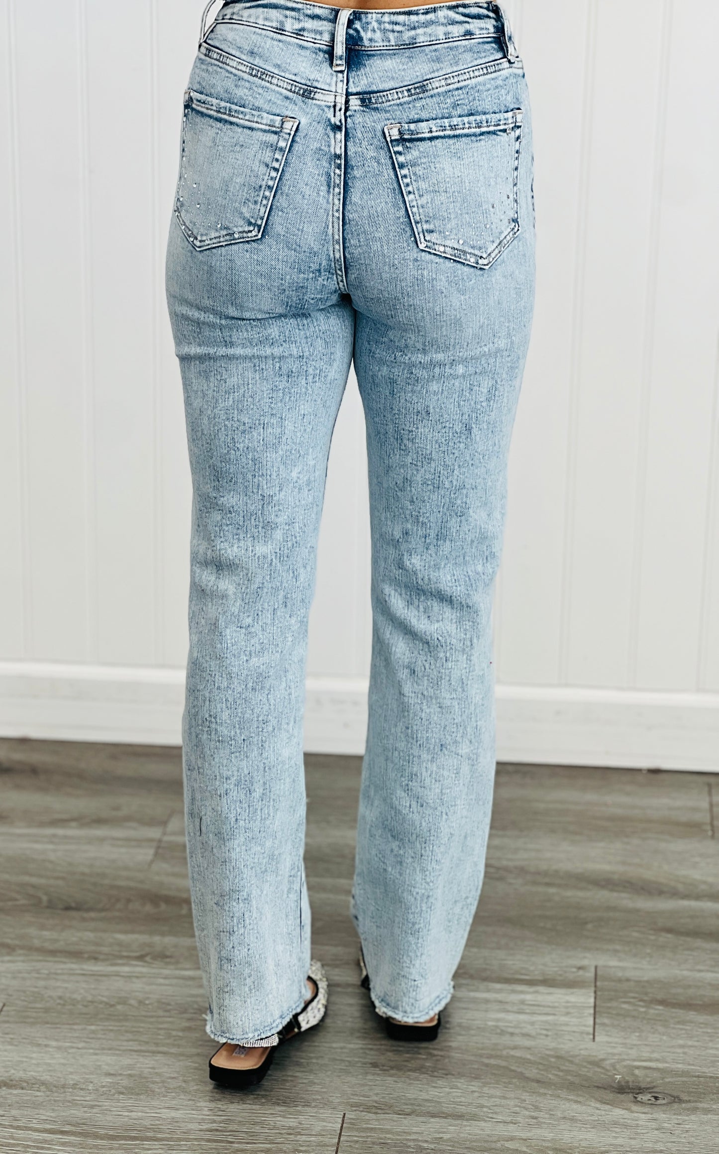 Cool Indigo High Rise Straight Leg Jeans (Reg & Plus)