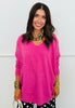 Center Seam Sweater Top Remix (Reg.) - 7 Colors
